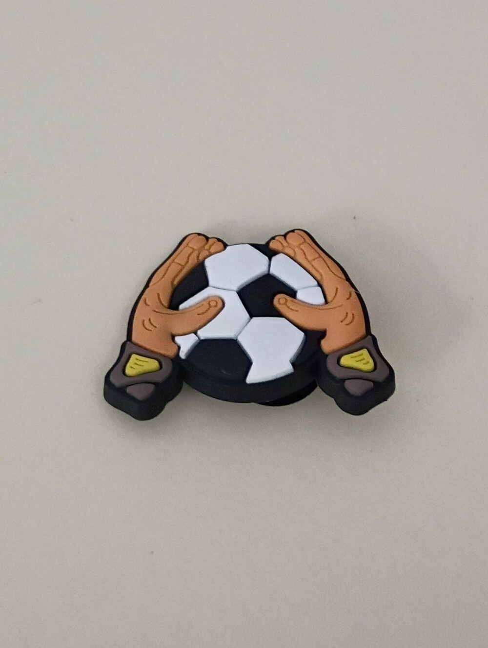 10 for $10 Jibbitz Croc Charm - Soccer Ball In Goalie Hands - Football Sports 3 - Picture 1 of 1